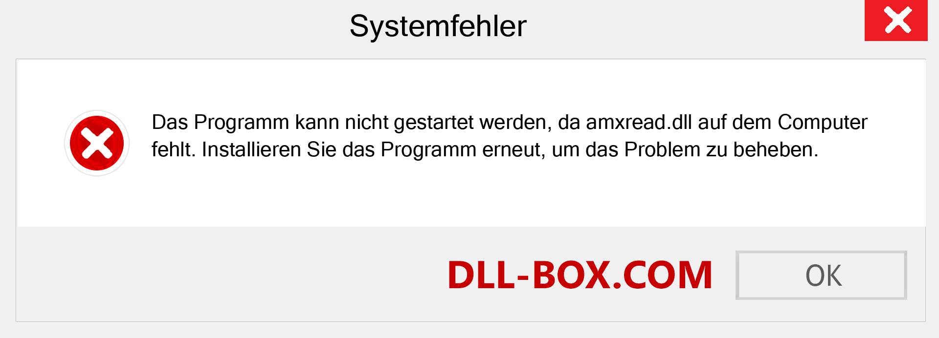 amxread.dll-Datei fehlt?. Download für Windows 7, 8, 10 - Fix amxread dll Missing Error unter Windows, Fotos, Bildern