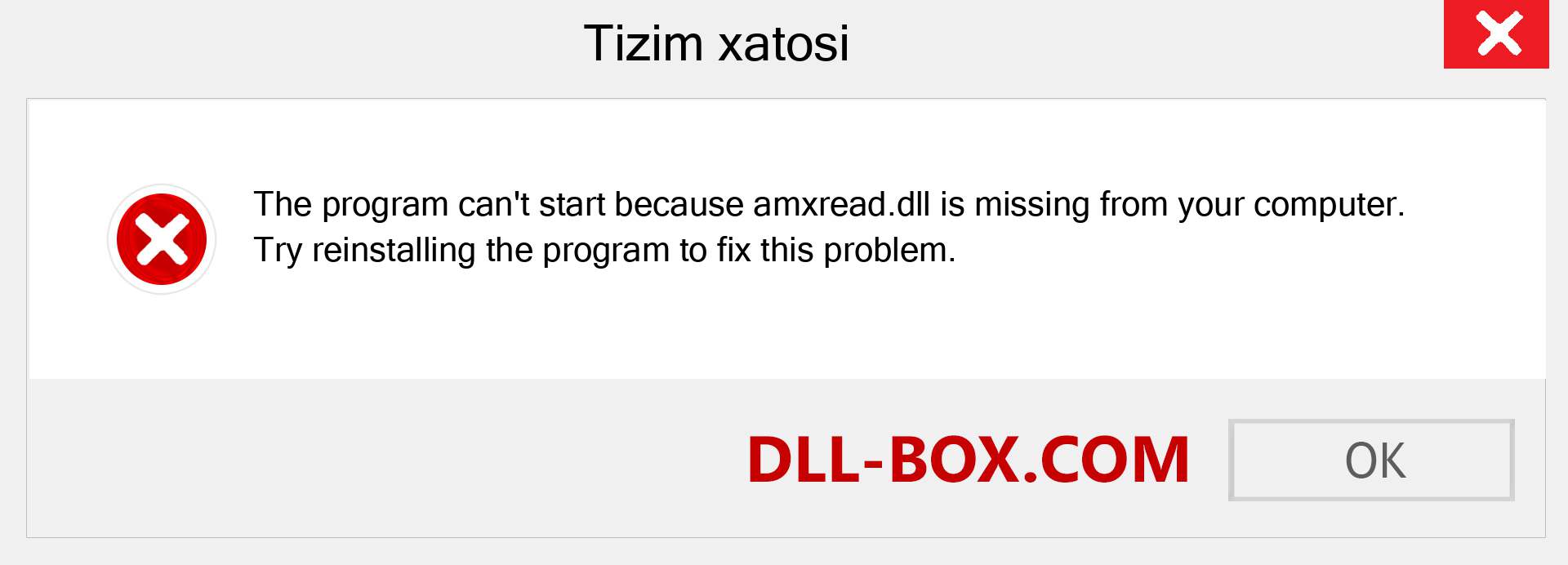 amxread.dll fayli yo'qolganmi?. Windows 7, 8, 10 uchun yuklab olish - Windowsda amxread dll etishmayotgan xatoni tuzating, rasmlar, rasmlar